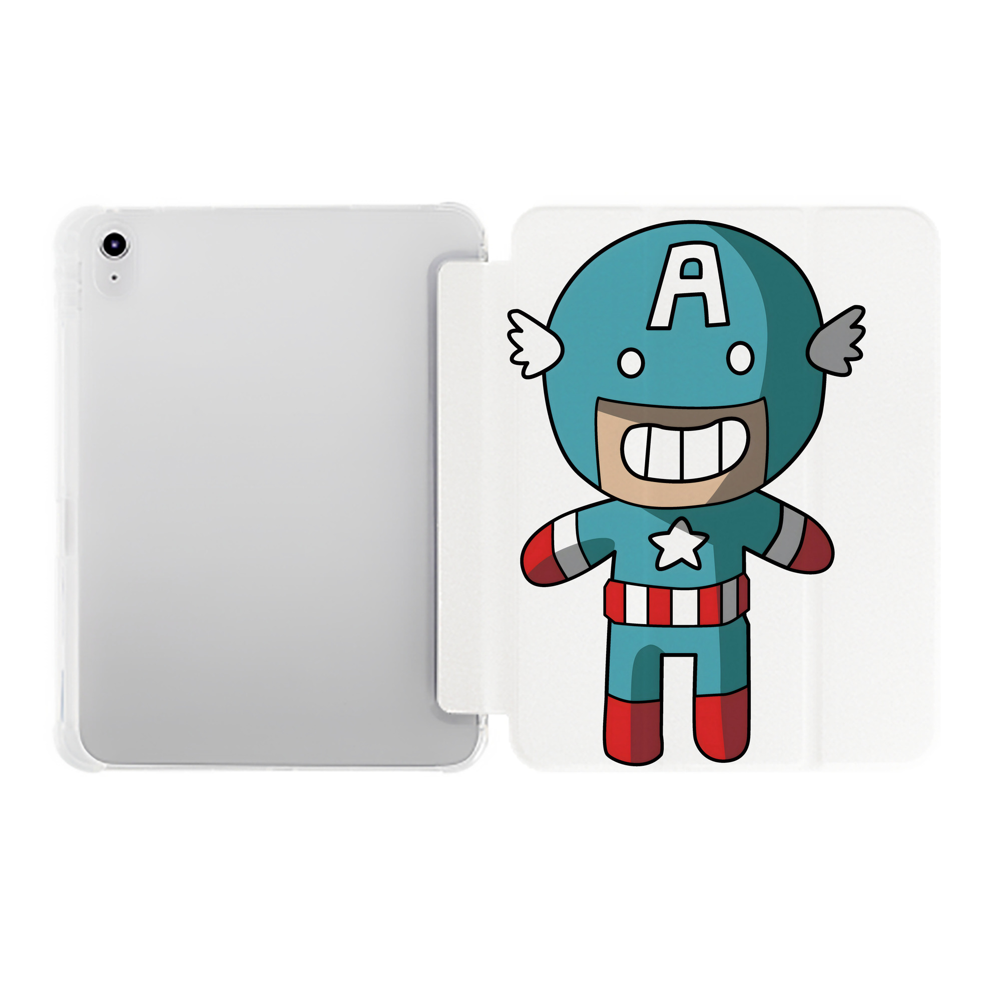 （画像用） アベンジャーズ The Avengers IPad ケース ペン収納付き 三つ折りスタンド PUレザー×シリコン 対応機種9.5/10.5/10.9インチ